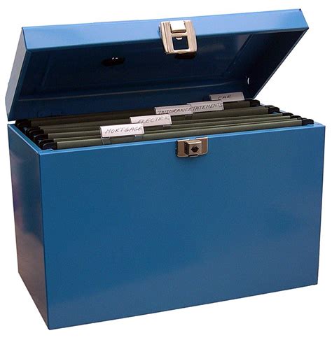 Industrial Metal Document File Box 